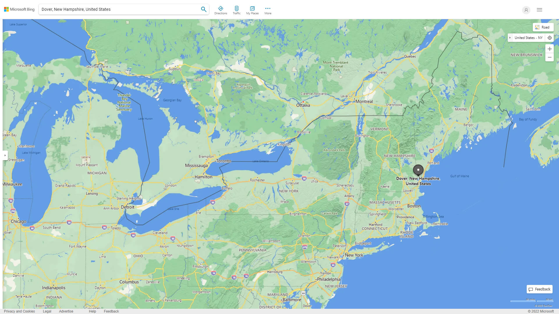 Dover Map New Hampshire